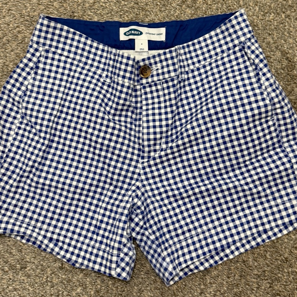 Old Navy Blue & White Gingham Women’s Shorts